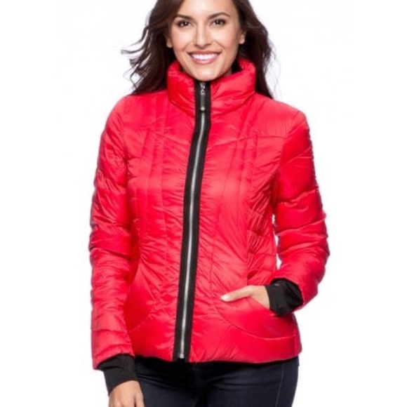 Halifax Traders Red Quilted Packable Down Jacket M - Picture 2 of 8